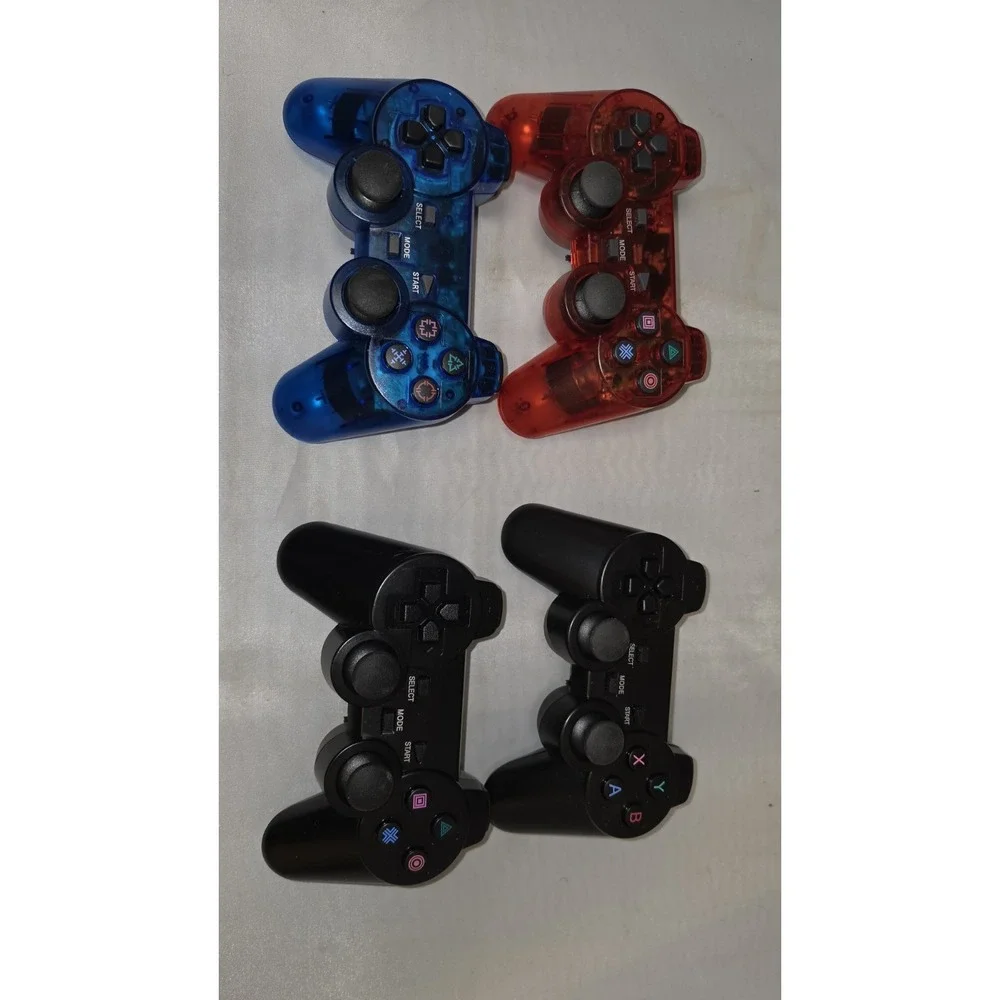 Lot of 4 No Brand Playstation 3 Controllers PS3 No Dongles For Parts or Repair